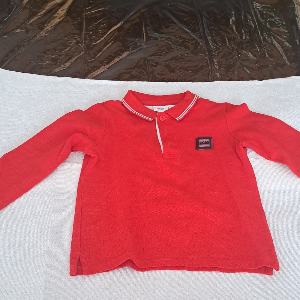 Hugo Boss Kids Red Polo Shirt